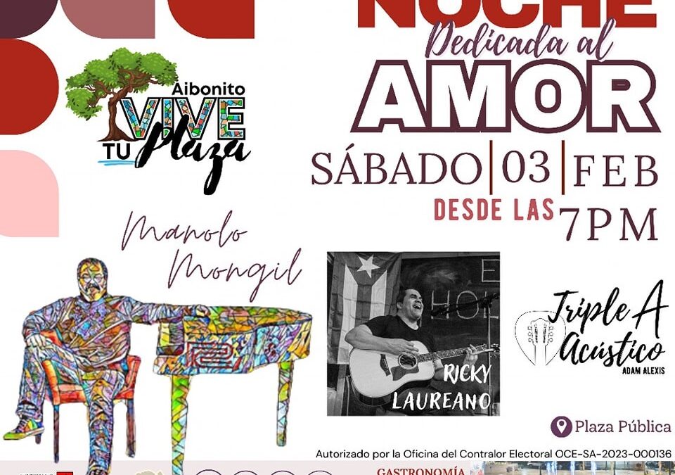 Aibonito celebra una noche dedicada al amor en la plaza pública